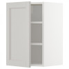 IKEA METOD194.589.56 навісна шафа з полицями, білий/Lerhyttan світло-сірий - зображення 1