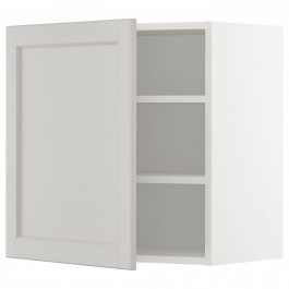 IKEA METOD194.572.40 навісна шафа з полицями, білий/Lerhyttan світло-сірий