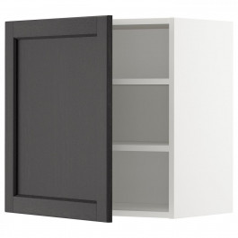 IKEA METOD194.640.28 навісна шафа з полицями, білий/забарвлений лерхітановим чорним