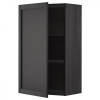 IKEA METOD194.545.57 навісна шафа з полицями, чорний/Lerhyttan чорний тонований - зображення 1