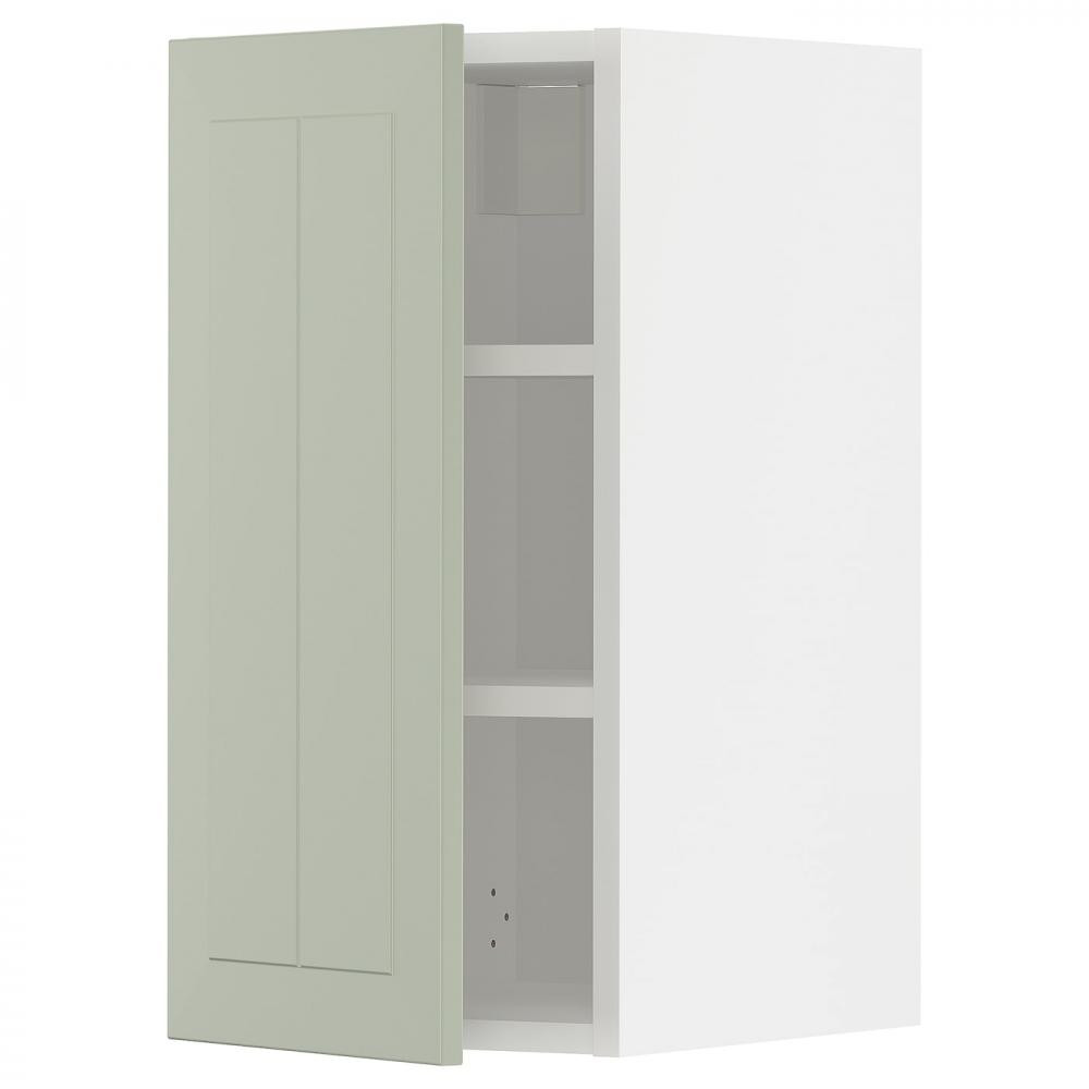 IKEA METOD494.861.80 навісна шафа з полицями, білий/Stensund світло-зелений - зображення 1
