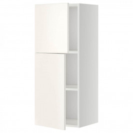 IKEA METOD494.609.29 навісна шафа з полицями/2 двер, білий/Veddinge білий