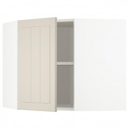 IKEA METOD494.079.70 кутова навісна шафа з полицями, білий/Stensund beige