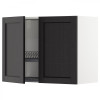 IKEA METOD394.591.96 навісна шафа з сушаркою/2 двер, білий/забарвлений лерхітановим чорним - зображення 1