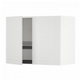 IKEA METOD494.652.72 навісна шафа з сушаркою/2 двер, білий/Stensund білий