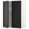 IKEA METOD494.542.59 навісна шафа з полицями/2 двер, білий/забарвлений лерхітановим чорним - зображення 1