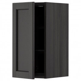 IKEA METOD494.652.10 навісна шафа з полицями, чорний/Lerhyttan чорний тонований