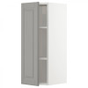 IKEA METOD594.561.73 навісна шафа з полицями, білий/Bodbyn сірий - зображення 1