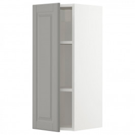 IKEA METOD594.561.73 навісна шафа з полицями, білий/Bodbyn сірий