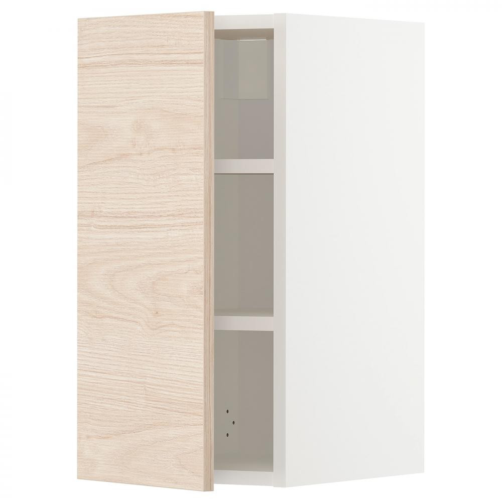 IKEA METOD494.670.92 навісна шафа з полицями, білий/Askersund світлий попелястий малюнок - зображення 1