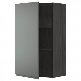 IKEA METOD494.574.13 навісна шафа з полицями, чорний/Voxtorp темно-сірий