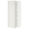 IKEA METOD394.606.99 навісна шафа з полицями, білий/Ringhult світло-сірий - зображення 1