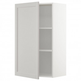 IKEA METOD494.580.64 навісна шафа з полицями, білий/Lerhyttan світло-сірий