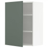 IKEA METOD394.679.45 навісна шафа з полицями, білий/Бодарп сіро-зелений - зображення 1