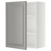 IKEA METOD494.571.54 навісна шафа з полицями, білий/Bodbyn сірий - зображення 1
