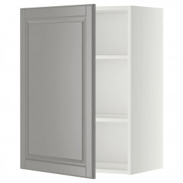 IKEA METOD494.571.54 навісна шафа з полицями, білий/Bodbyn сірий