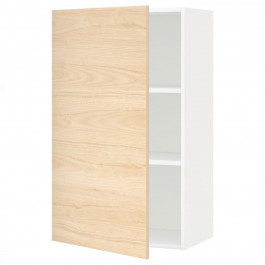 IKEA METOD394.634.76 навісна шафа з полицями, білий/Askersund світлий попелястий малюнок