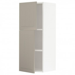 IKEA METOD394.650.36 навісна шафа з полицями/2 двер, білий/Stensund beige
