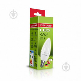 EUROLAMP LED 8W C37 E14 220V 3000K (4260484992000)