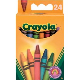 Crayola 24 стандартных восковых мелка 0024