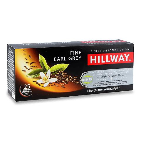 Hillway Чай черный Hillway Fine Earl Grey с ярлычком 25*2г/уп (8886300990072) - зображення 1