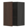 IKEA METOD394.629.38 навісна шафа з полицями, чорний/Sinarp коричневий - зображення 1