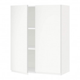 IKEA METOD 194.613.79 навісна шафа з полицями/2 двер, білий/Voxtorp матовий білий