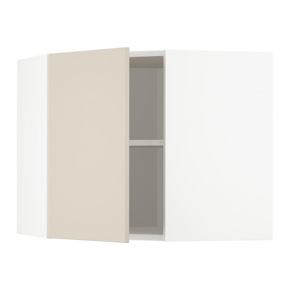 IKEA METOD 294.264.94 кутова навісна шафа з полицями, білий/Havstorp бежевий - зображення 1