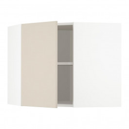 IKEA METOD 294.264.94 кутова навісна шафа з полицями, білий/Havstorp бежевий