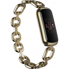 Fitbit Luxe Special Edition gorjana Soft Gold Stainless Steel Parker Link Bracelet (FB422GLPK)