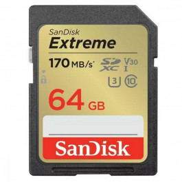 SanDisk 64 GB SDXC UHS-I U3 V30 Extreme (SDSDXV2-064G-GNCIN)