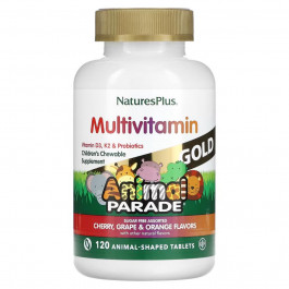 Nature's Plus Animal Parade Gold Children's Chewable Multi-Vitamin & Mineral Supplement 120 Tablets