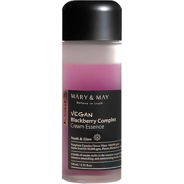 MARY & MAY Крем-есенція  Vegan Blackberry Complex Cream Essence Веганський з комплексом з Ожини 140 мл (8809670 - зображення 1