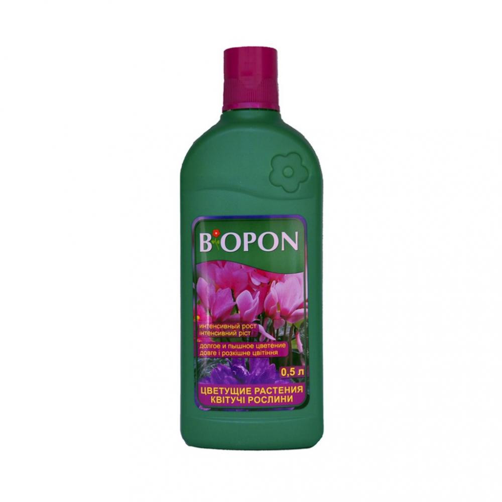 Biopon Удобрение жидкое для цветущих растений 0.5 л (5904517062580) - зображення 1