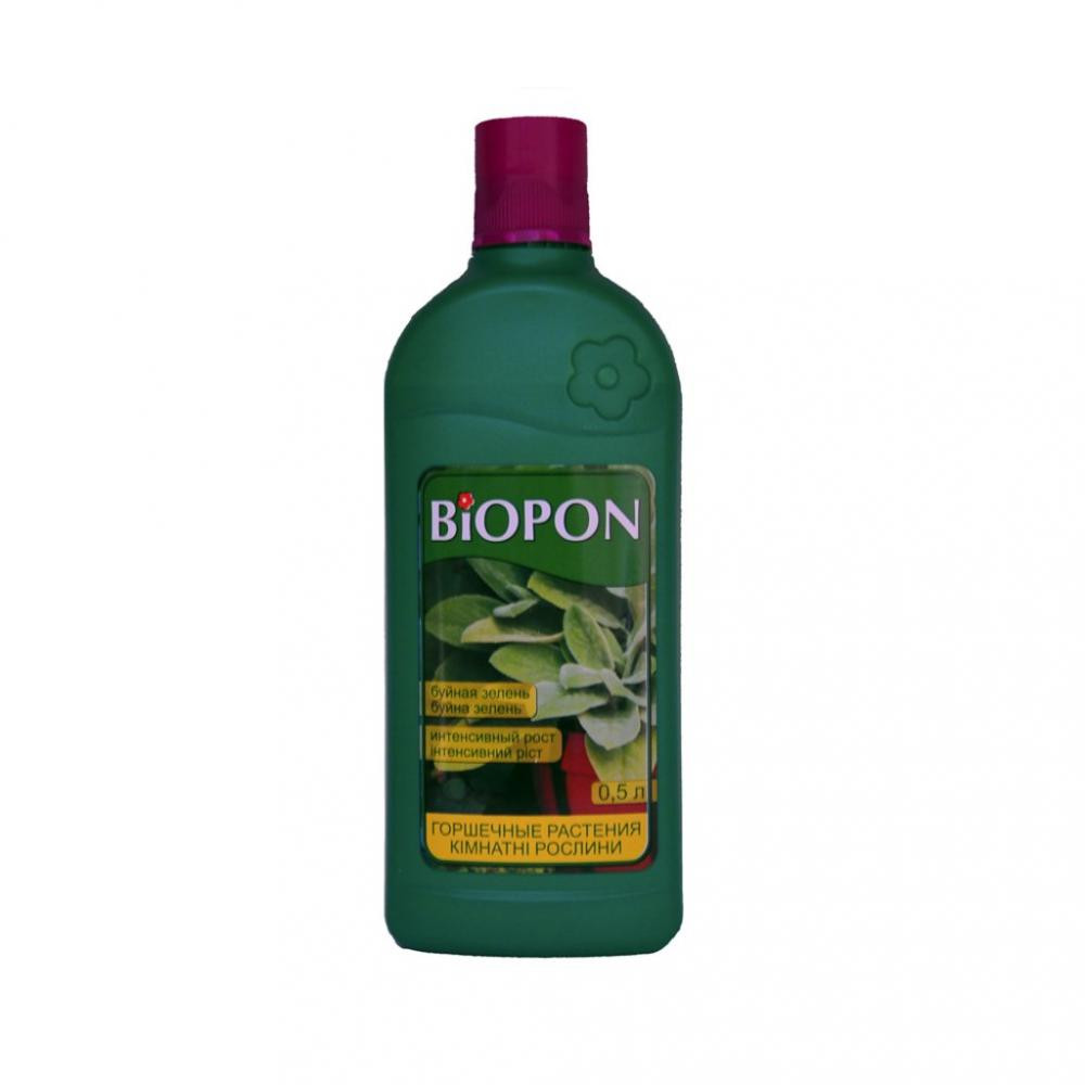 Biopon Удобрение жидкое для горшечных растений 0.5 л (5904517062696) - зображення 1