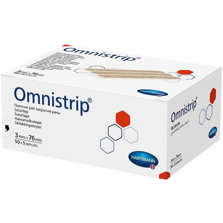 Hartmann Смужки для безшовного закриття ран Omnistrip®3 мм х 76 мм - зображення 1