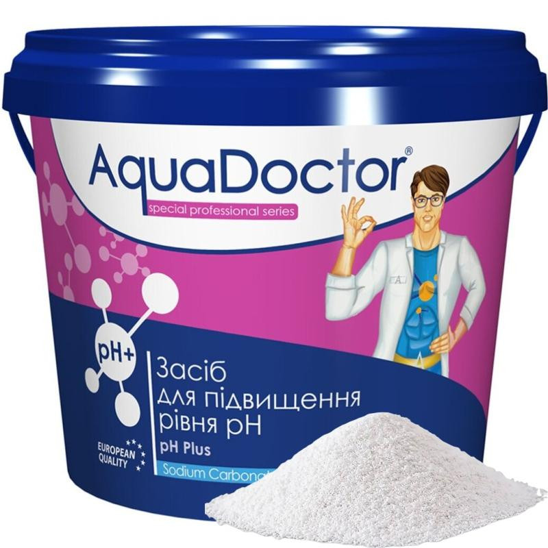 AquaDOCTOR Гранулированный pH плюс  (1 кг) препарат для повышения pH в воде бассейнов и фонтанов - зображення 1