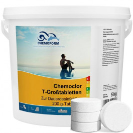 Chemoform Хлор длительный  Maxifresh (5 кг) 200гр большие таблетки медленно растворимые для дезинфекции воды в