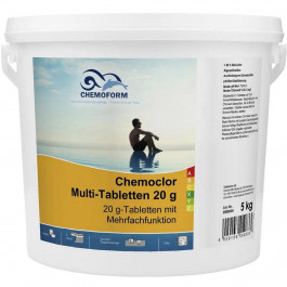 Chemoform Хлор длительный  Мультитаб-20 (5 кг) 20гр маленькие таблетки медленно растворимые для дезинфекции, б