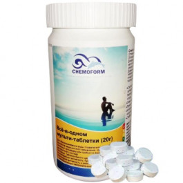 Chemoform Хлор длительный  Мультитаб-20 (1 кг) 20гр маленькие таблетки медленно растворимые для дезинфекции, б