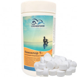 Chemoform Хлор шоковый  Кемохлор (1 кг) 20гр маленькие таблетки быстрорастворимые для дезинфекции воды в бассе