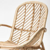 IKEA BROBOCK /BJORKTRAST Крісло з подушкою, ротанг, білий/чорний (195.260.12) - зображення 6