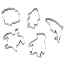 IKEA BLAVINGAD(805.265.03) глиняні форми, 5 шт., срібло