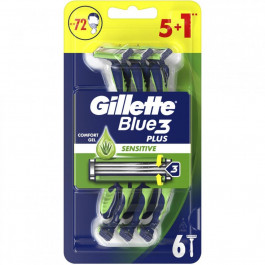 Gillette Бритва  Blue 3 Plus Sensitive 6 шт. (7702018490134)