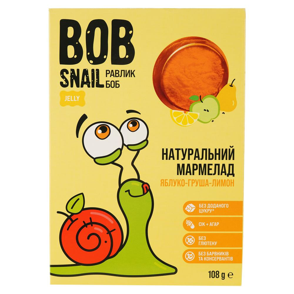 Bob Snail Мармелад   яблуко, груша, лимон 108 г (4820219341253) - зображення 1
