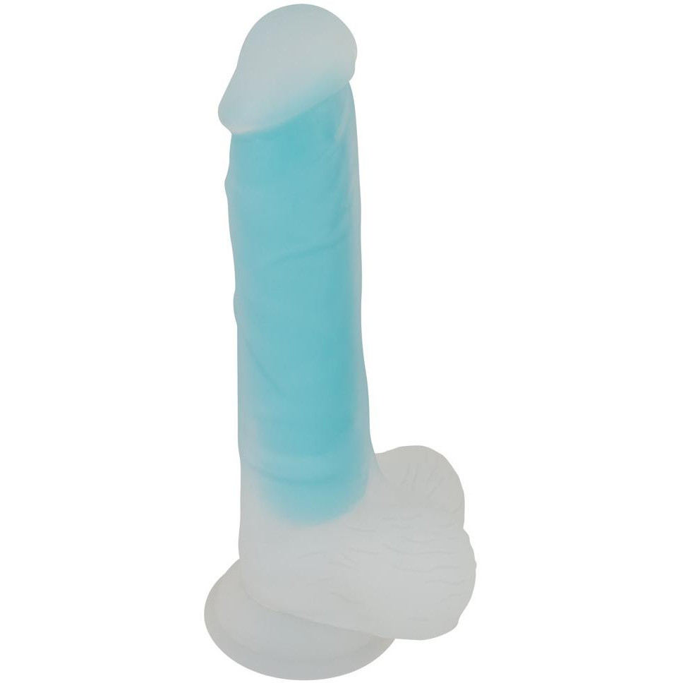 Orion Glow in the Dark Silicone Dildo, голубой (4024144544561) - зображення 1