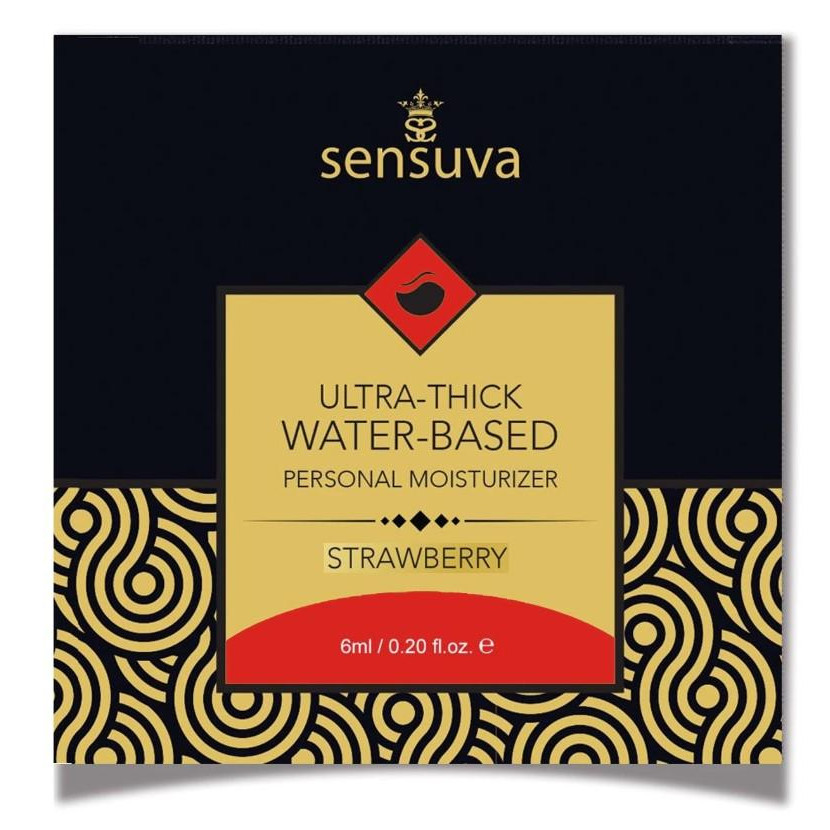 Sensuva Ultra-Thick Water-Based Strawberry - клубника, 6 мл (0810002660733) - зображення 1