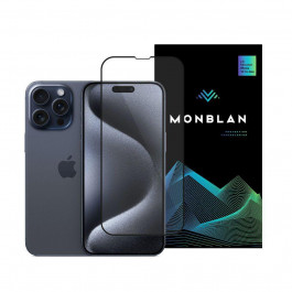 Monblan Tempered Glass Dust-Proof Anti Peep Black для iPhone 15 Pro Max