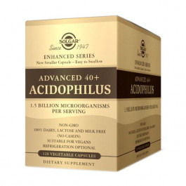 Solgar Advanced 40+ Acidophilus, 120 Veggie Caps Улучшенный ацидофилус 40+