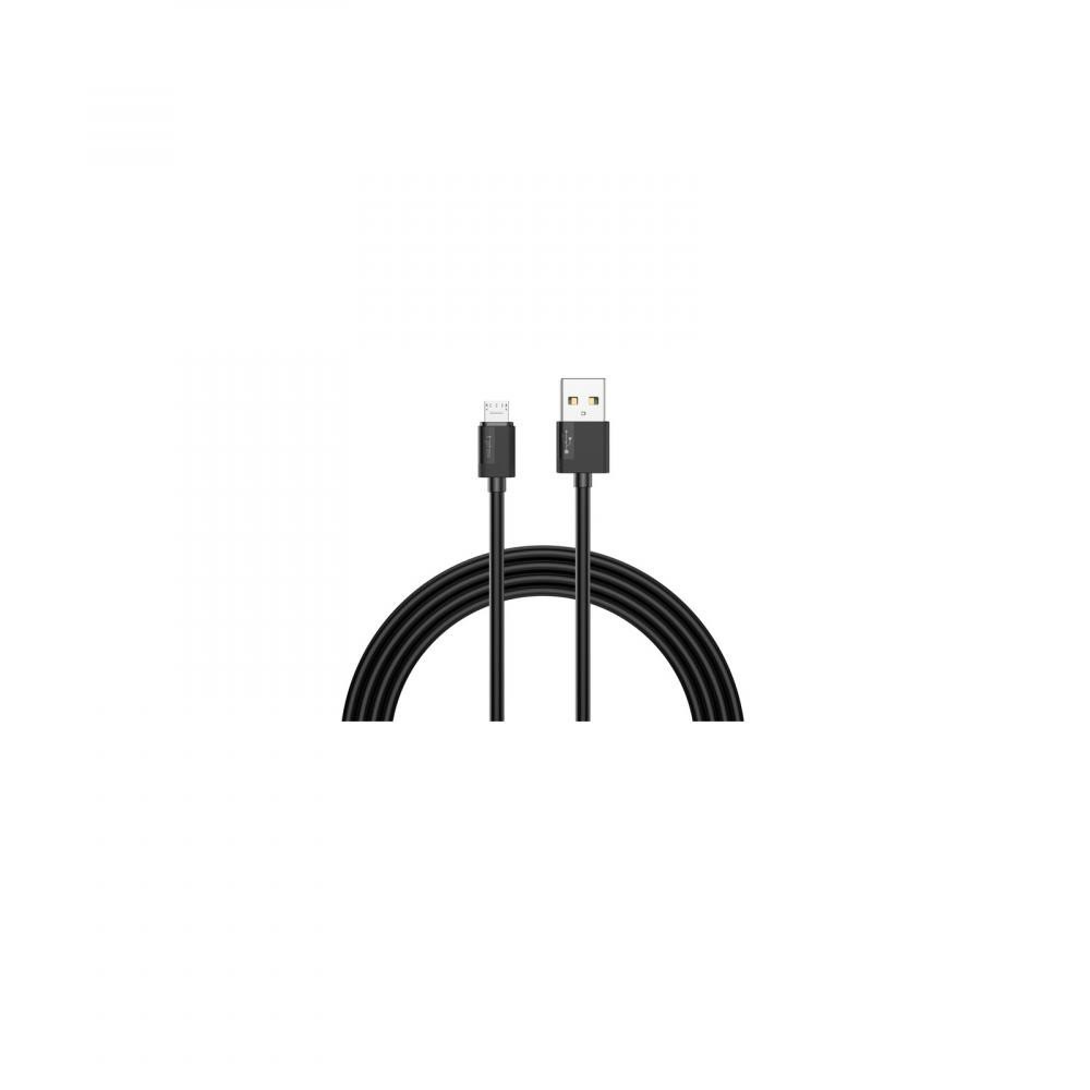 T-PHOX USB Cabel to microUSB Nets 2m Black (T-M801(2) black) - зображення 1